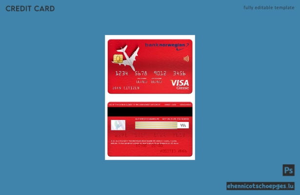Norwegian Bank Norwegian AS Bank Visa Classic Card – Beispielvorschau
